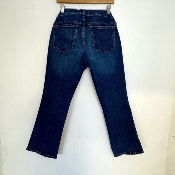 Madewell The Maternity Side-Panel Kick Out Crop Jeans in Arlen Wash 29 - Picture 6 of 11